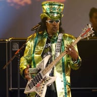 Bootsy Collins Rocking out on the Bass