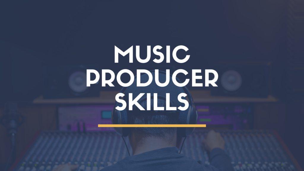 Music producer creating a song in a professional recording studio using a digital audio workstation