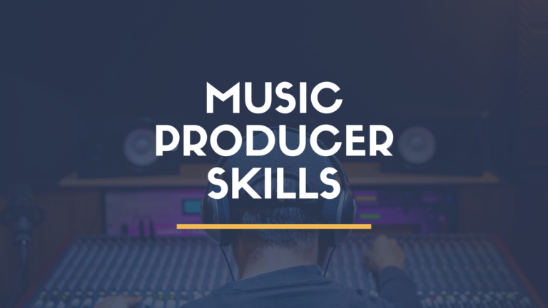 Music producer creating a song in a professional recording studio using a digital audio workstation