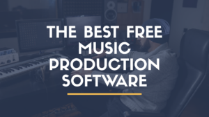 Producer using free music production software on Mac and Windows computers